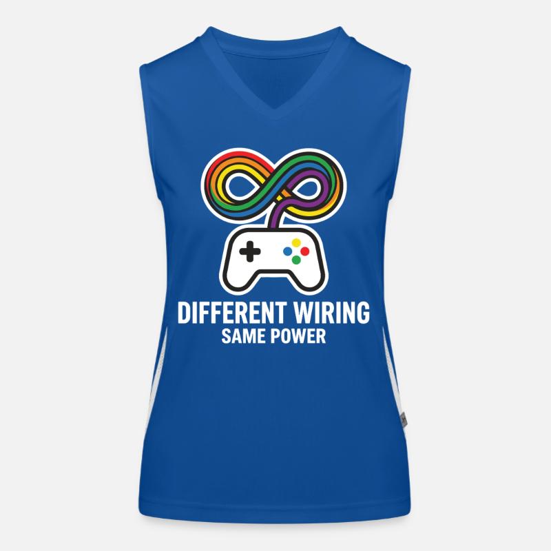 Different Wiring Same Power Gaming Motiv Funktionelles Kontrast-Tank Top für Frauen