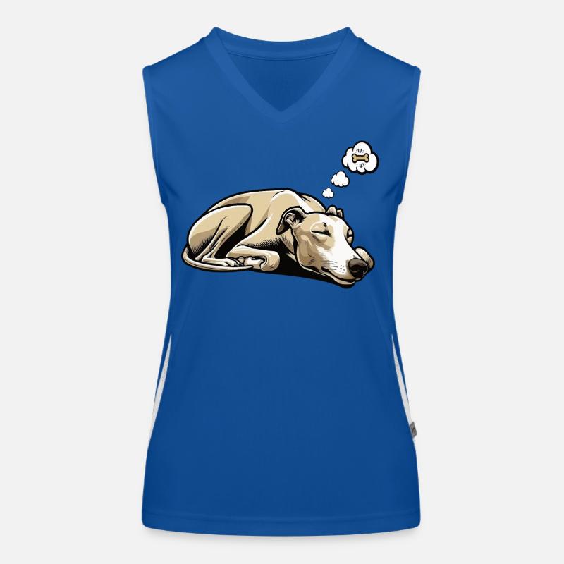 Whippet Greyhound Whippets Propriétaire de lévrier Débardeur respirant contrasté Femme