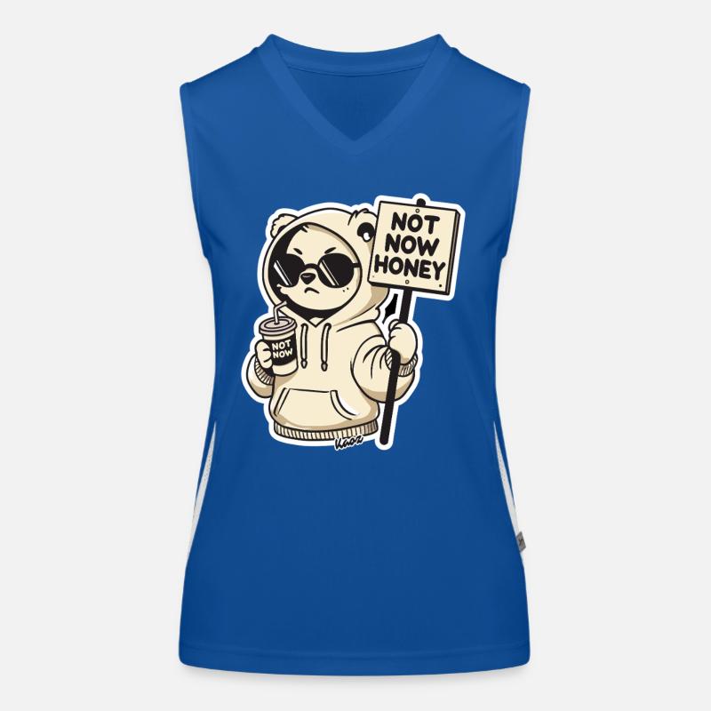 Sweat à capuche panda, pas maintenant, chéri Débardeur respirant contrasté Femme