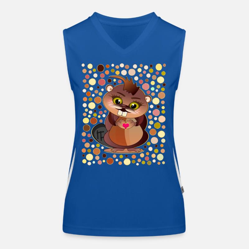 Biberpunkte Funktionelles Kontrast-Tank Top für Frauen