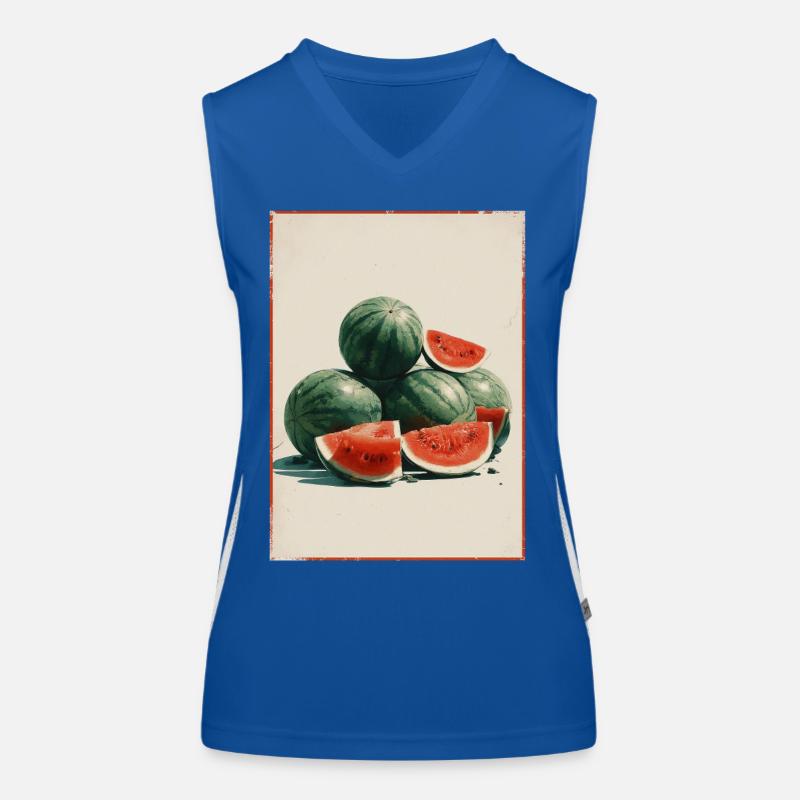 Tranches de pastèque vintage Débardeur respirant contrasté Femme