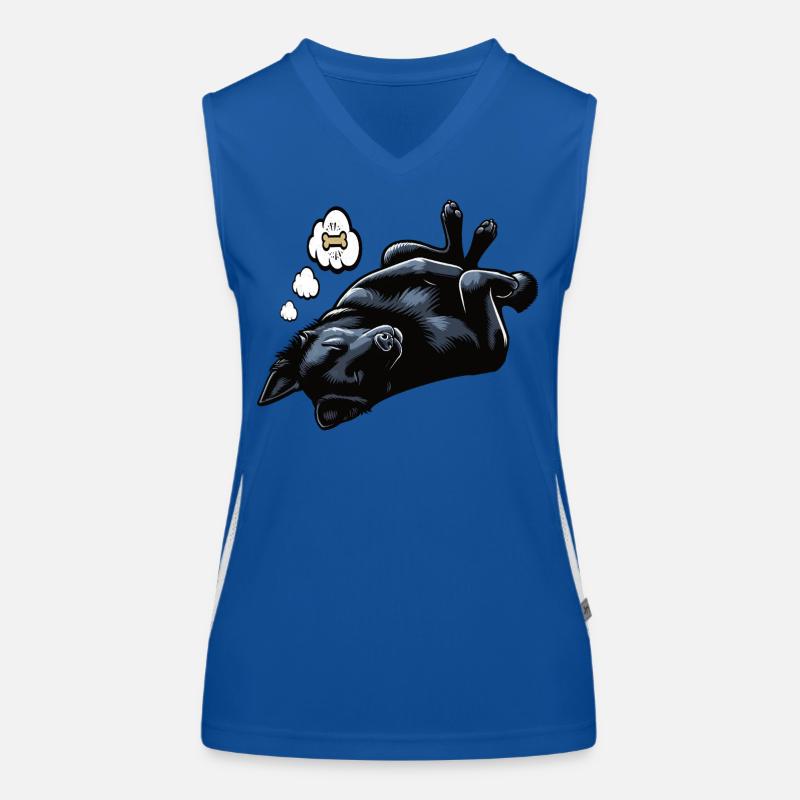 Schwarzer Schäferhund Schäferhundbesitzer  Funktionelles Kontrast-Tank Top für Frauen