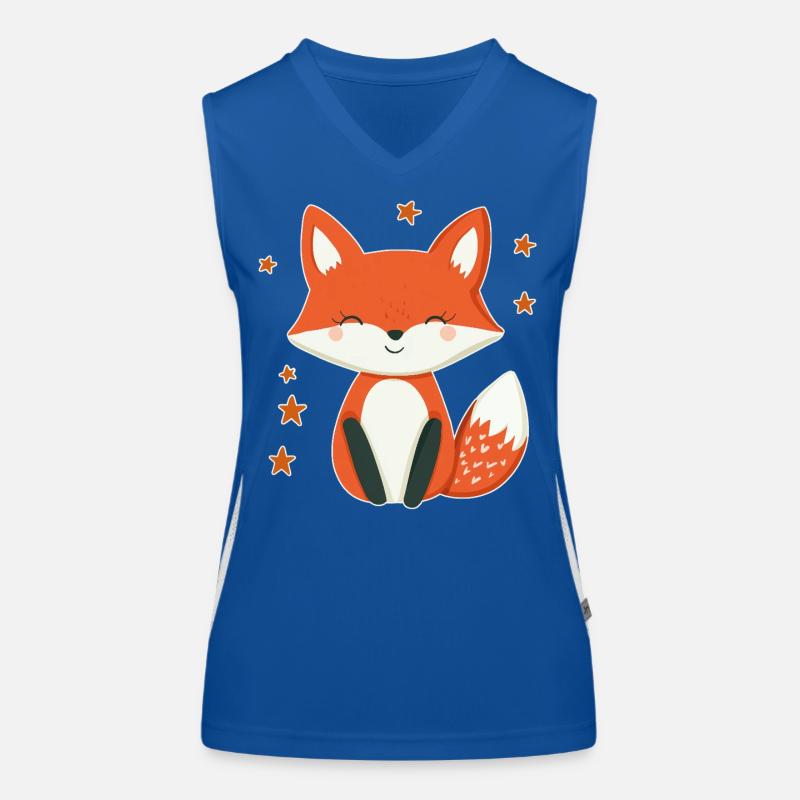Fuchs und Sterne Funktionelles Kontrast-Tank Top für Frauen