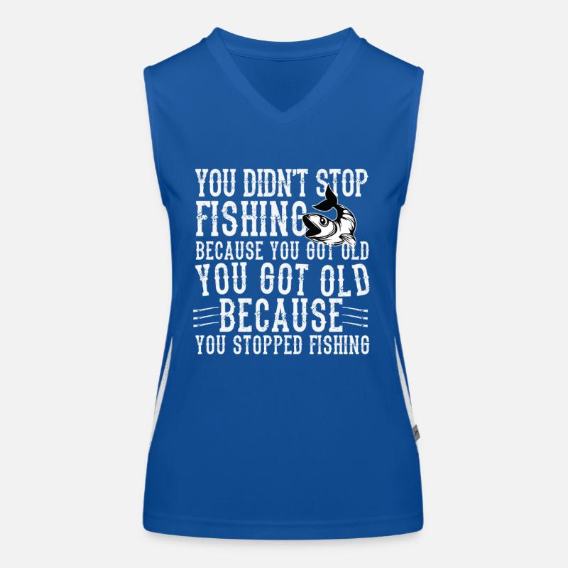 Tu n’as pas arrêté de pêcher... Débardeur respirant contrasté Femme