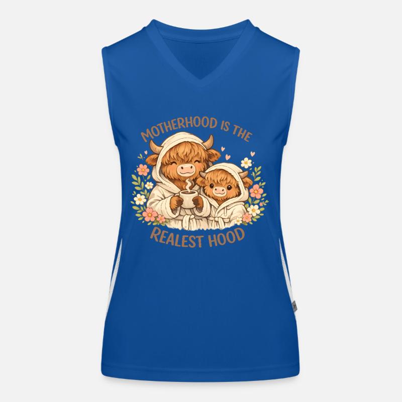 Lustiges Mama-Kuh-Hemd, gemütliches florales Muttertagsgeschenk Funktionelles Kontrast-Tank Top für Frauen
