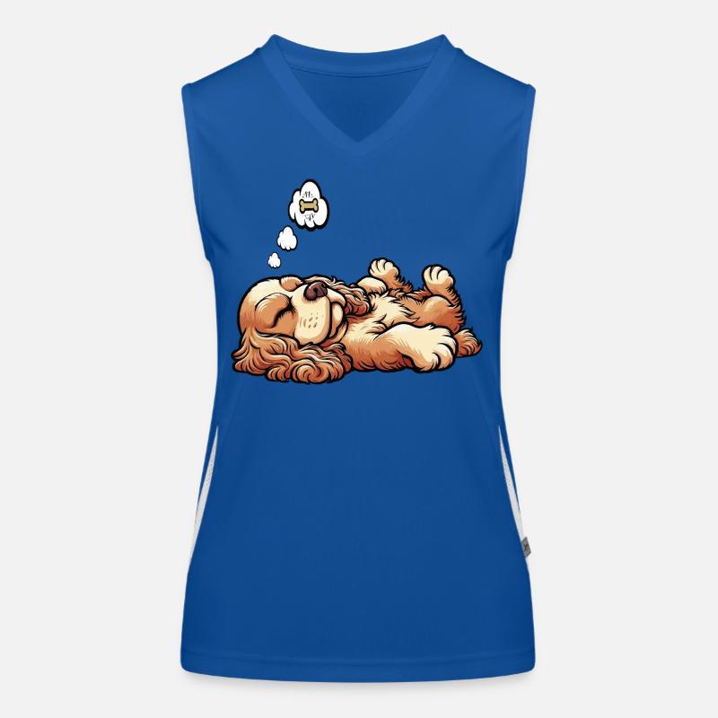 Cocker Spaniel Cocker Chien Cocker Propriétaire de cocker Spaniel Débardeur respirant contrasté Femme