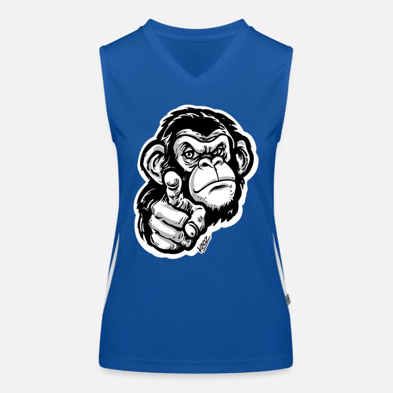 Pointage monochrome du singe Débardeur respirant contrasté Femme