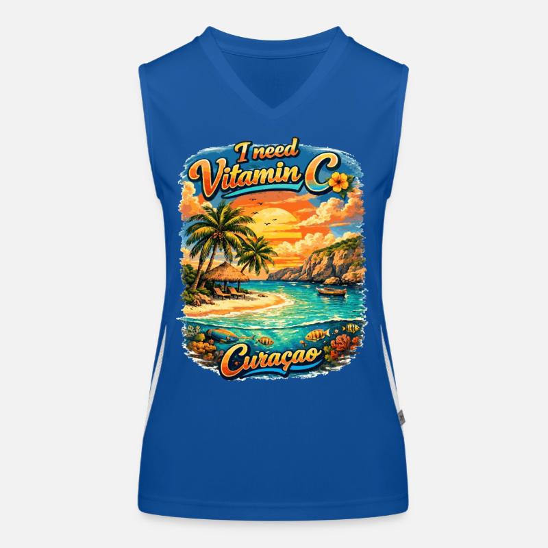 Curaçao à vitamine C Débardeur respirant contrasté Femme