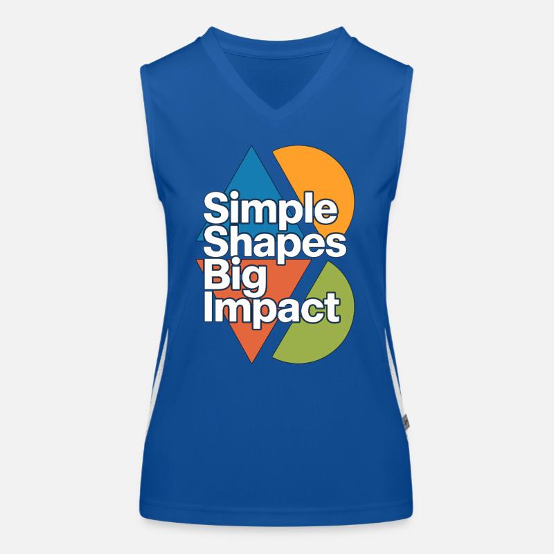 Designer de logo Formes simples Big Creative Designer Débardeur respirant contrasté Femme