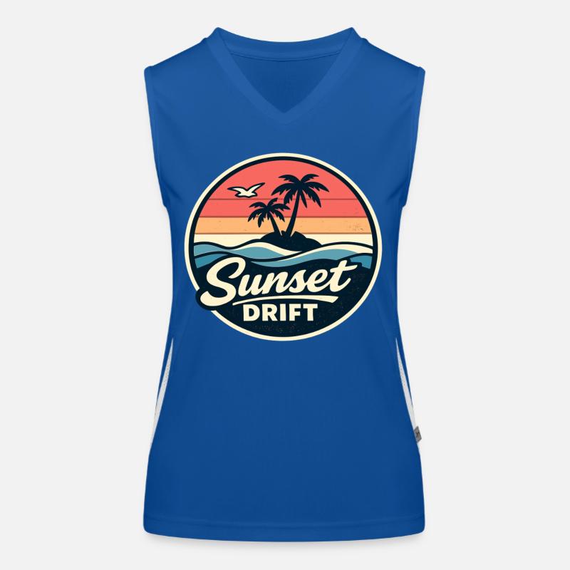 Sunset Drift Funktionelles Kontrast-Tank Top für Frauen