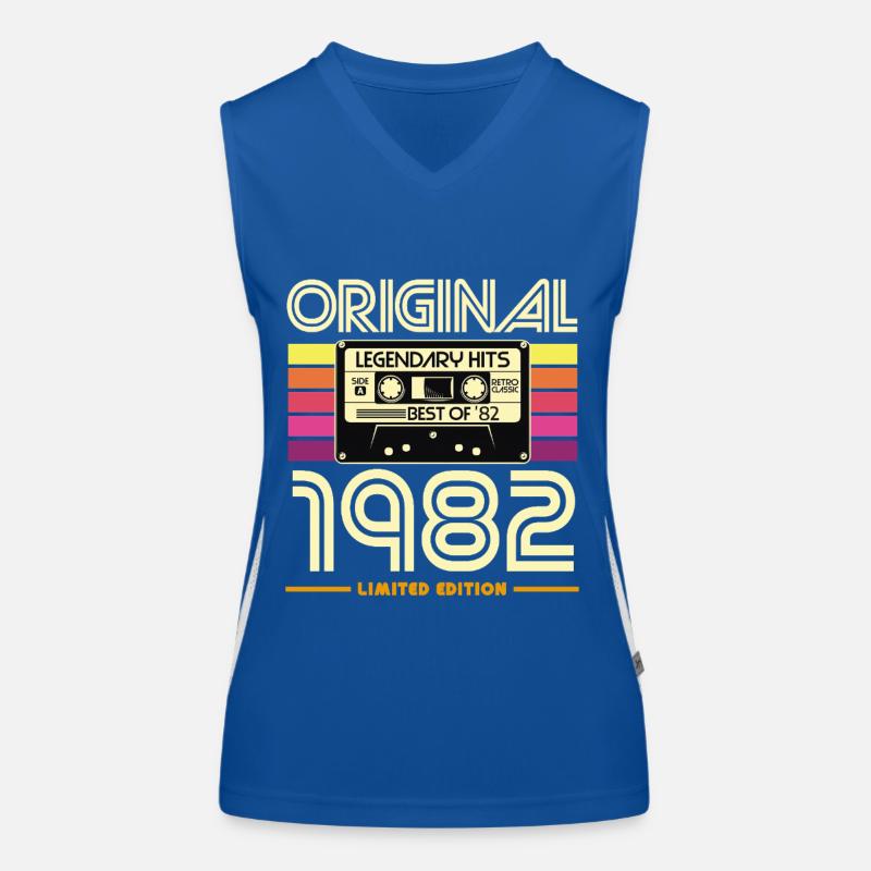 Originale limitierte Retro-Kassette von 1982 Funktionelles Kontrast-Tank Top für Frauen