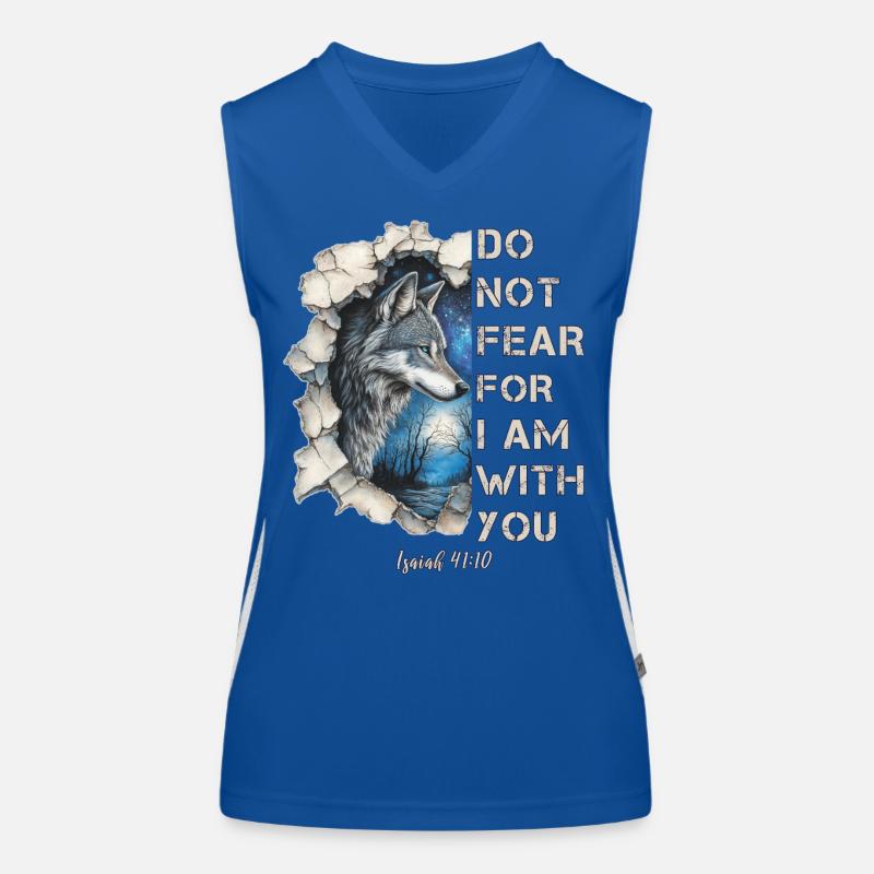 Wolf Christlich Funktionelles Kontrast-Tank Top für Frauen