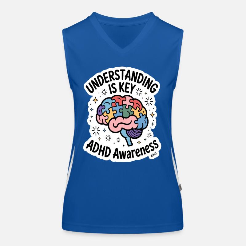 Puzzle Brain ADHS-Bewusstsein Funktionelles Kontrast-Tank Top für Frauen