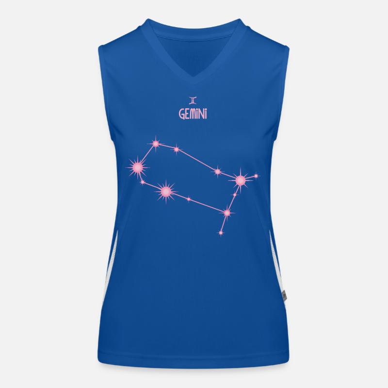 Zwillinge Sternstern Sternbild Pastellrosa Funktionelles Kontrast-Tank Top für Frauen