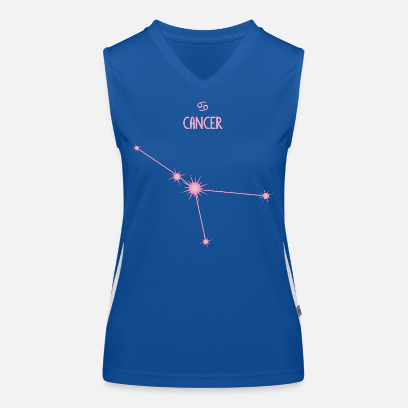 Krebs-Sternzeichen Sternbild Pastellrosa Funktionelles Kontrast-Tank Top für Frauen