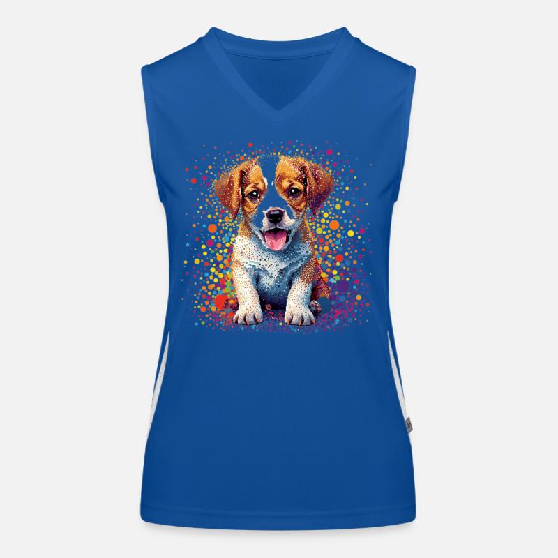 Beagle-Welpe Funktionelles Kontrast-Tank Top für Frauen