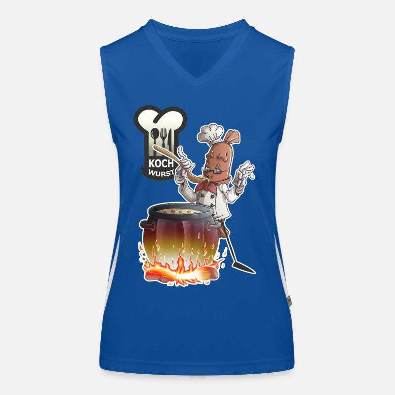 Cooked sausage Women's Functional Contrast Tank Top