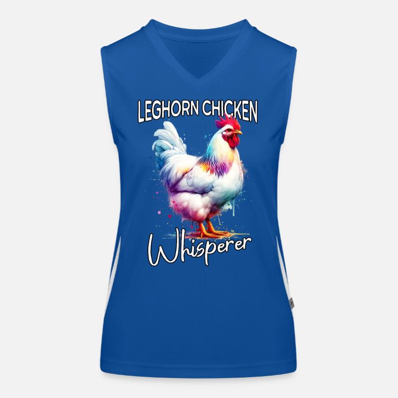 Leghorn Chicken Whisperer Women's Functional Contrast Tank Top