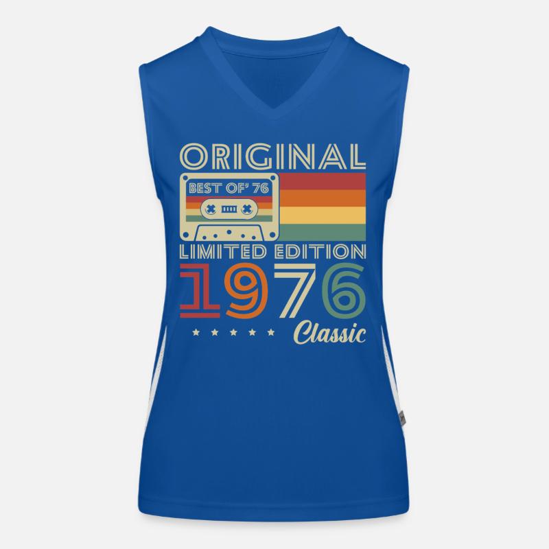 1976 Vintage Rétro Cadeau D’anniversaire Débardeur respirant contrasté Femme