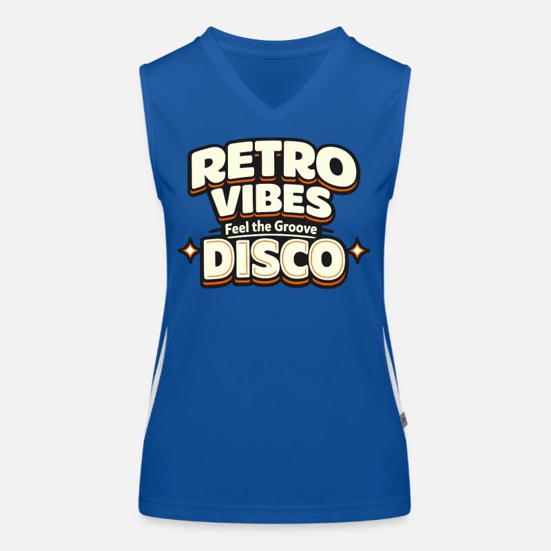 Retro Vibes Disco Feel the Groove Statement Funktionelles Kontrast-Tank Top für Frauen