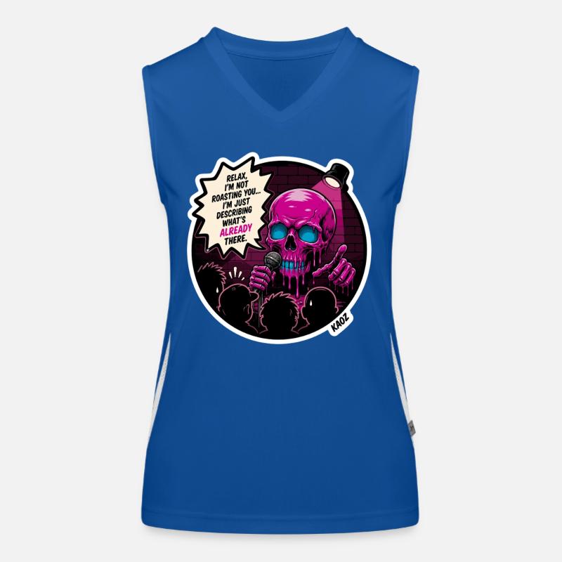 Skull on Stage Roast Women's Functional Contrast Tank Top