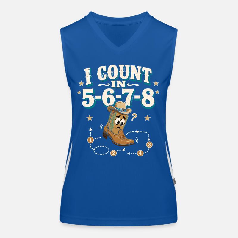 Count 5-6-7-8 Funktionelles Kontrast-Tank Top für Frauen