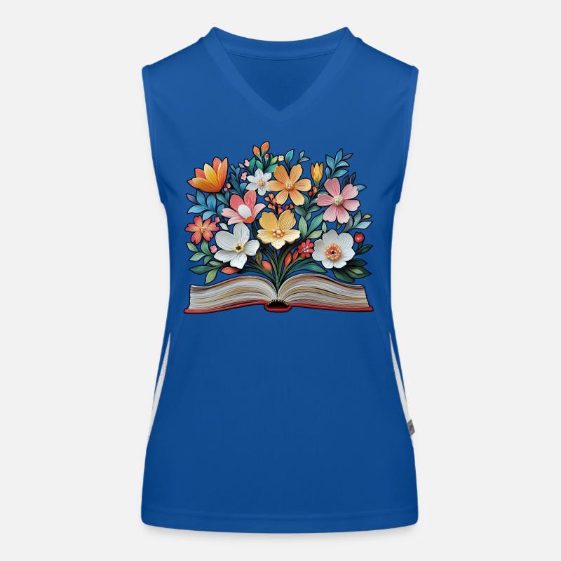 Livre et fleurs Débardeur respirant contrasté Femme