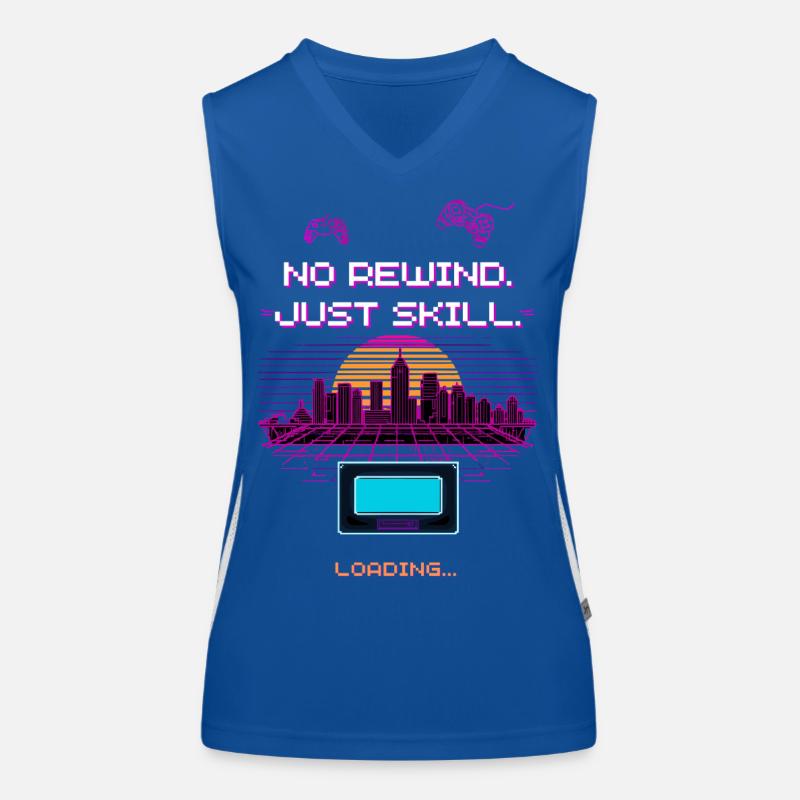 Retro Synthwave Pixel Vaporwave Gaming Design Funktionelles Kontrast-Tank Top für Frauen