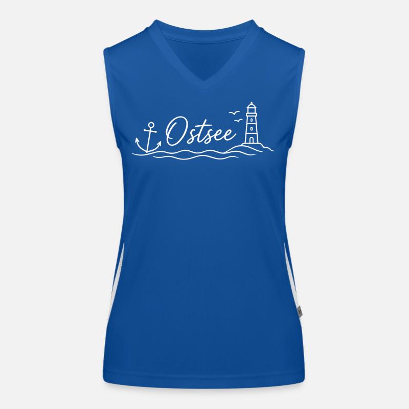 Ostsee Funktionelles Kontrast-Tank Top für Frauen