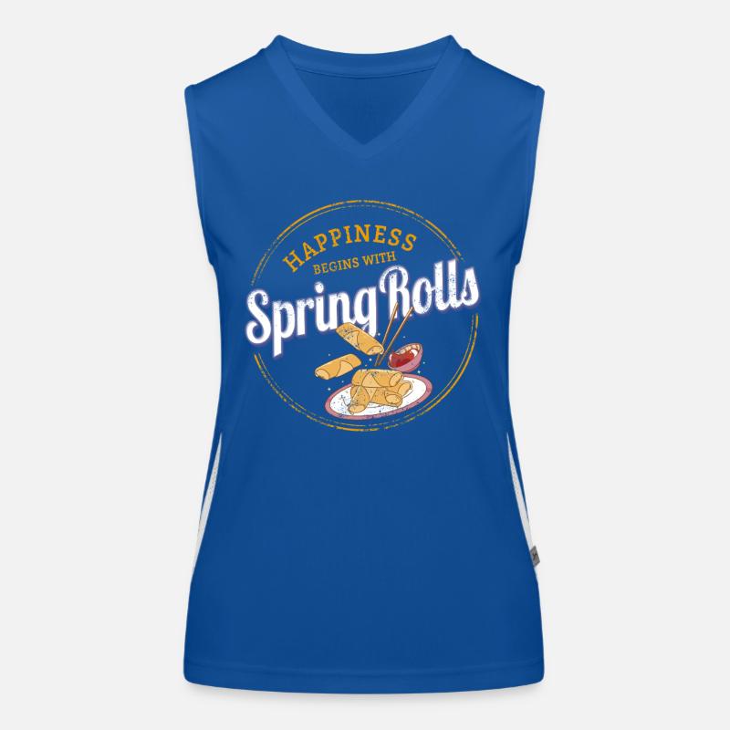 Frühlingsrolle Retro Food Vintage Spring Roll Women's Functional Contrast Tank Top