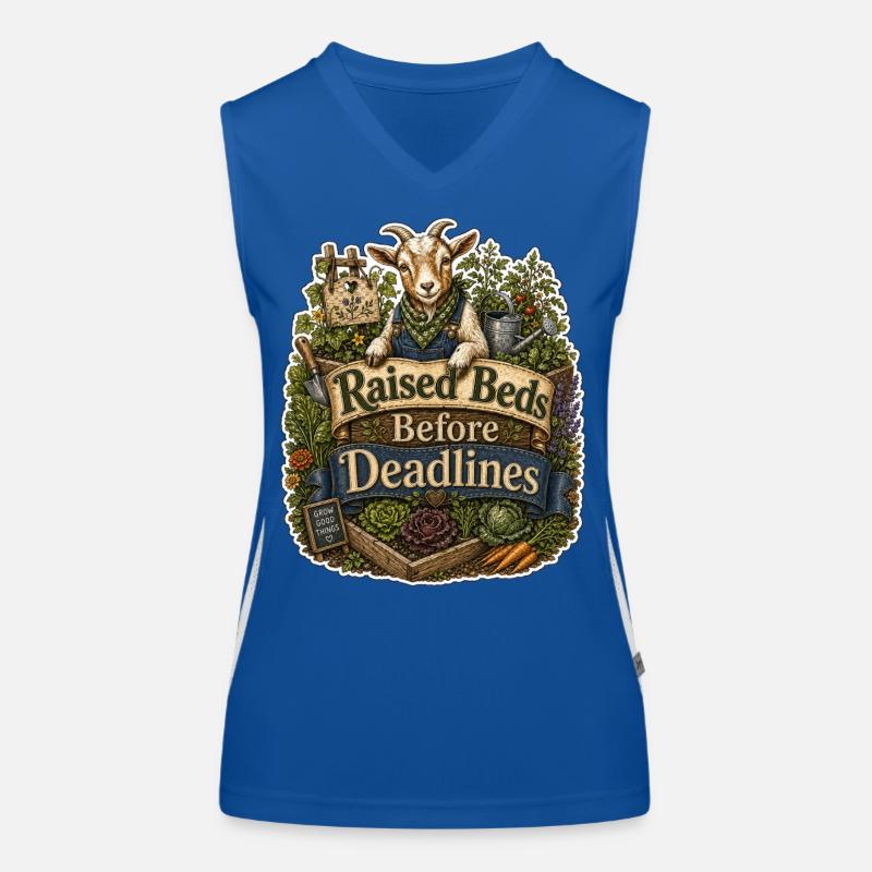 Raised Beds Before Deadlines Women's Functional Contrast Tank Top