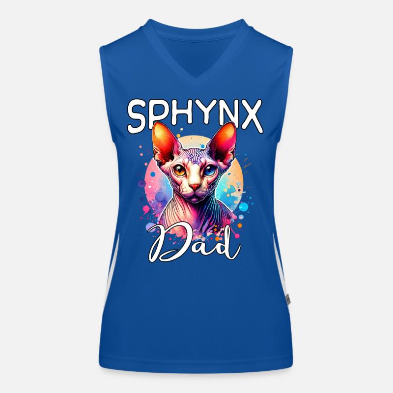 Sphynx Cat Dad Débardeur respirant contrasté Femme