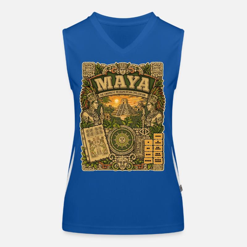 Civilisation maya Débardeur respirant contrasté Femme