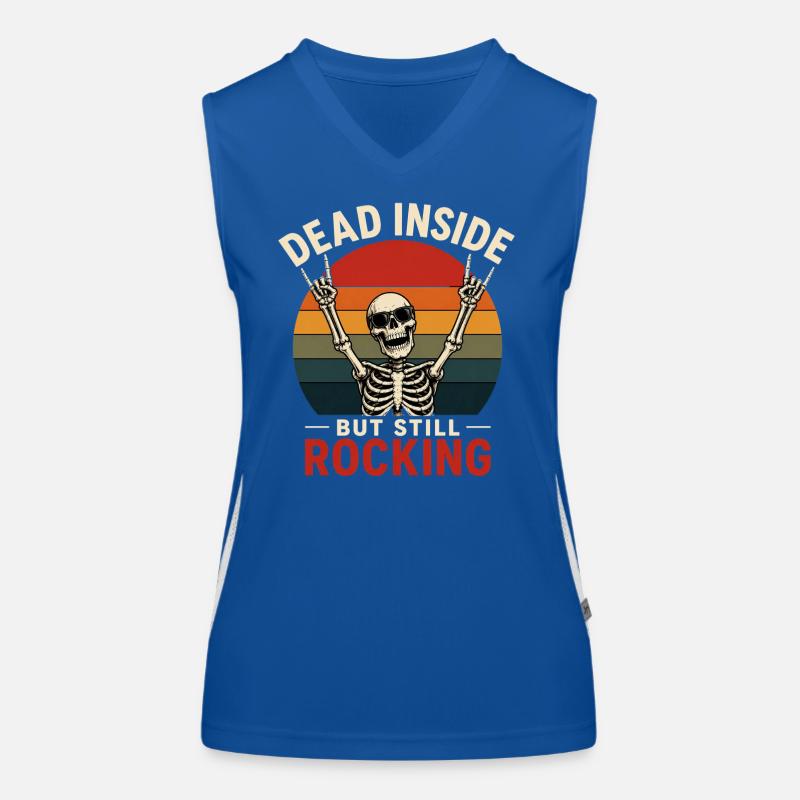 Dead Inside Still Rock gift Women's Functional Contrast Tank Top