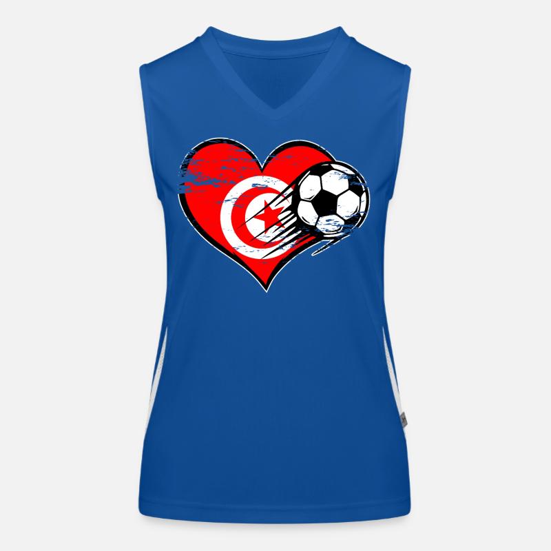 Tunisia Flag Women's Functional Contrast Tank Top