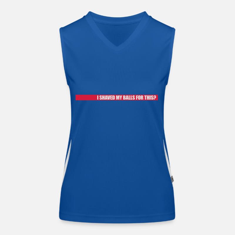 I shaved my balls Women's Functional Contrast Tank Top
