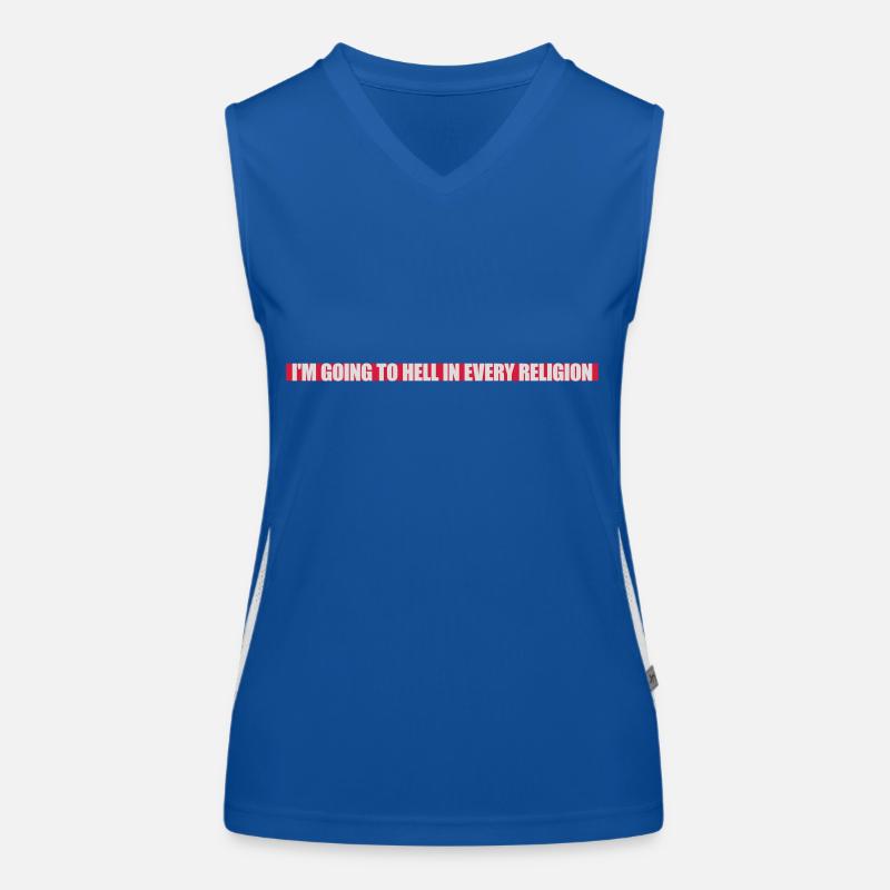 im going to hell Funktionelles Kontrast-Tank Top für Frauen