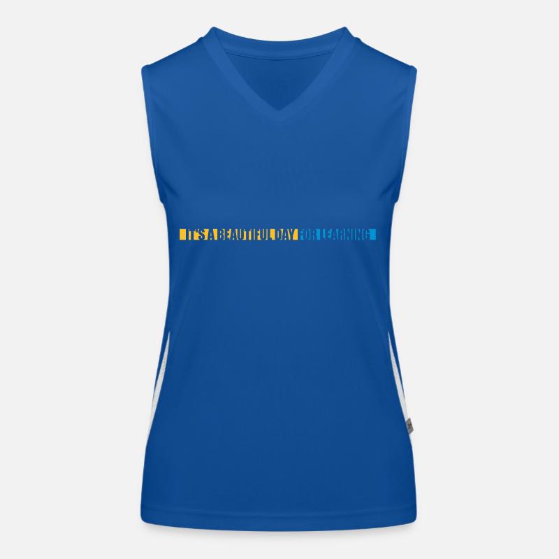 beautiful day for learning Funktionelles Kontrast-Tank Top für Frauen