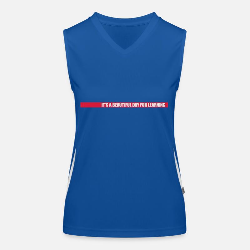 beautiful day for learning Funktionelles Kontrast-Tank Top für Frauen