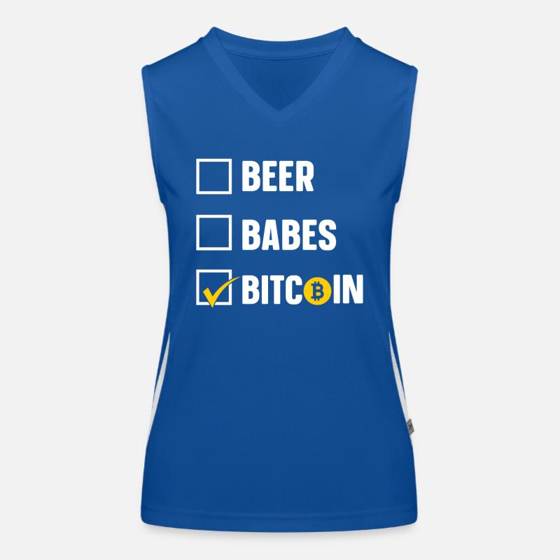 Beer Babes Bitcoin Débardeur respirant contrasté Femme