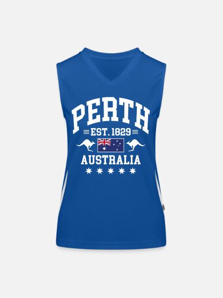 Perth - Funktionelles Kontrast-Tank Top für Frauen - Royal/Weiß - Vorne