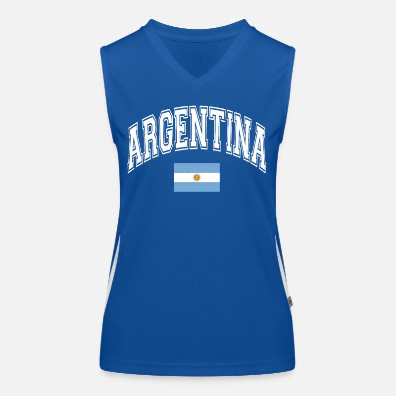 Argentina Flag Women's Functional Contrast Tank Top