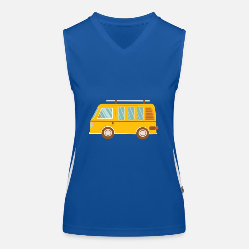 Campingbus Funktionelles Kontrast-Tank Top für Frauen