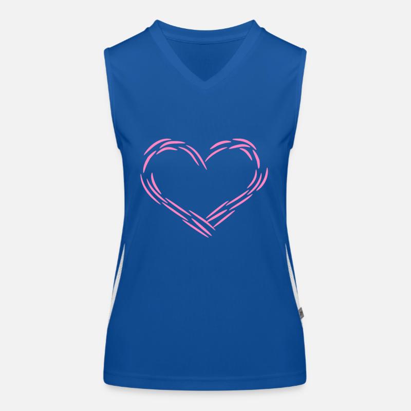 Heart Pink Women's Functional Contrast Tank Top