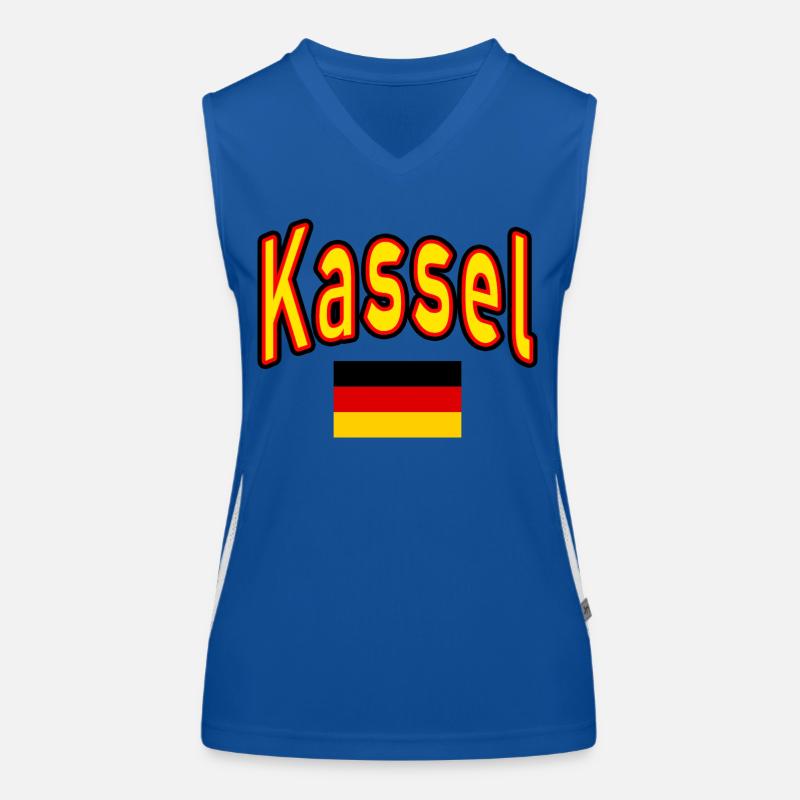 Kassel germany flag Women's Functional Contrast Tank Top