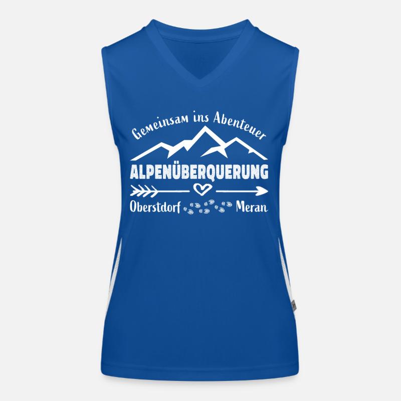 Alpenüberquerung E5 - Gemeinsam ins Abenteuer Funktionelles Kontrast-Tank Top für Frauen