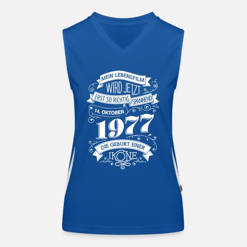 14.10.1977 Die Geburt einer Ikone Funktionelles Kontrast-Tank Top für Frauen
