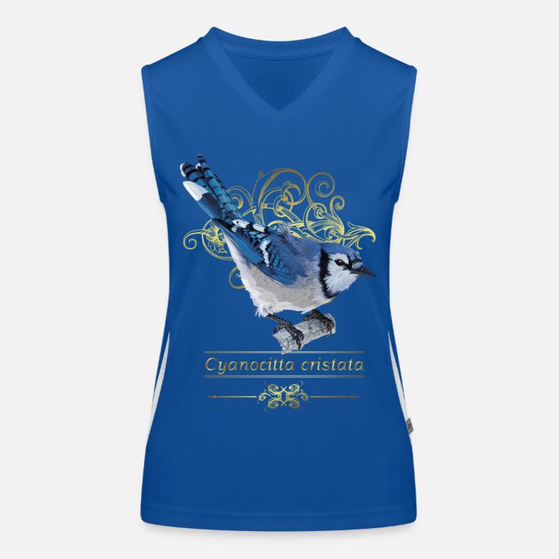 Blaue Chara Funktionelles Kontrast-Tank Top für Frauen
