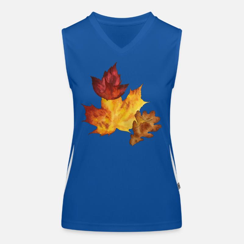 Automne, feuillage, octobre doré, feuilles automnales Débardeur respirant contrasté Femme