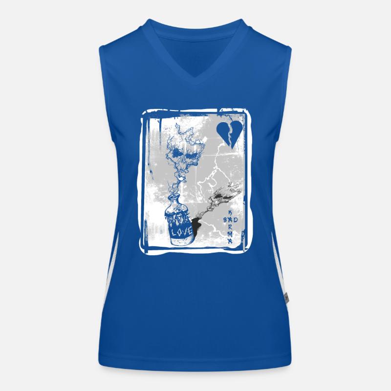 Love and Hate, Skull, Poison, Trash style Women's Functional Contrast Tank Top